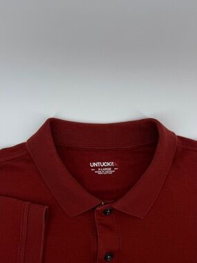 UNTUCKit Men's Polo Shirt XL in Burgundy - Classic Fit